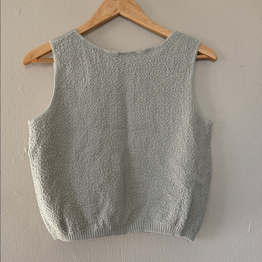Vintage Women's Gray knit Sleeveless Top medium - Picture 3 of 5